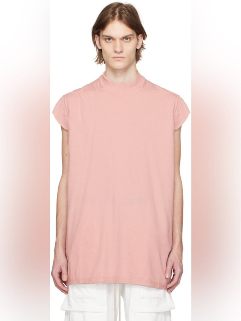 RICK OWENS DRKSHADW small faded pink long top small